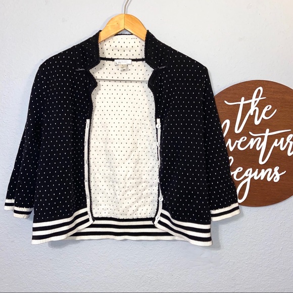 Christopher & Banks Polka Dot Cardigan - Picture 1 of 3